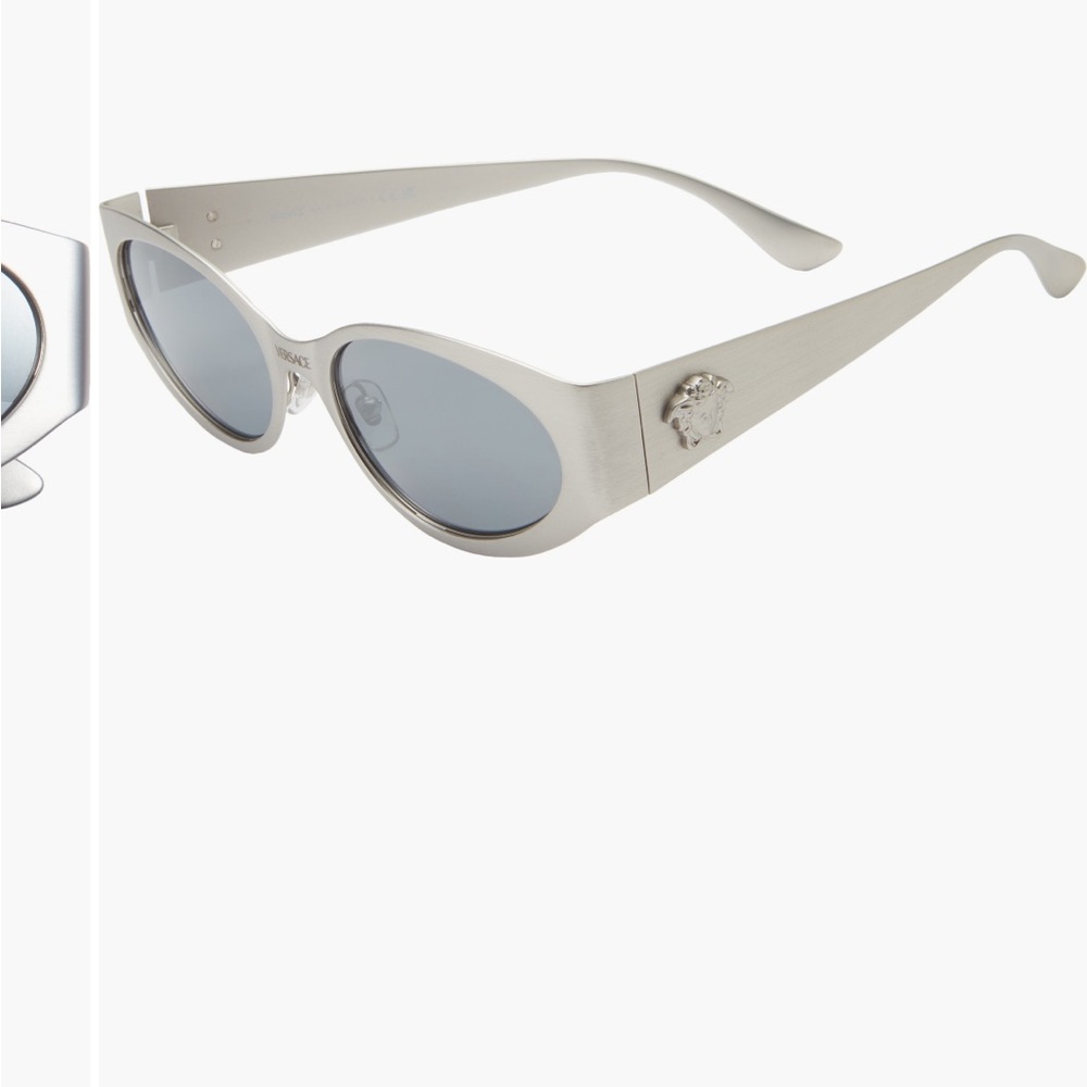 Versace Matte Silver Sunglasses for Women